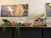 Complimentary Cheese board and drinks in the lobby on Friday afternoon.