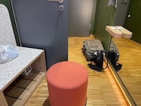 The only “chair” in the room