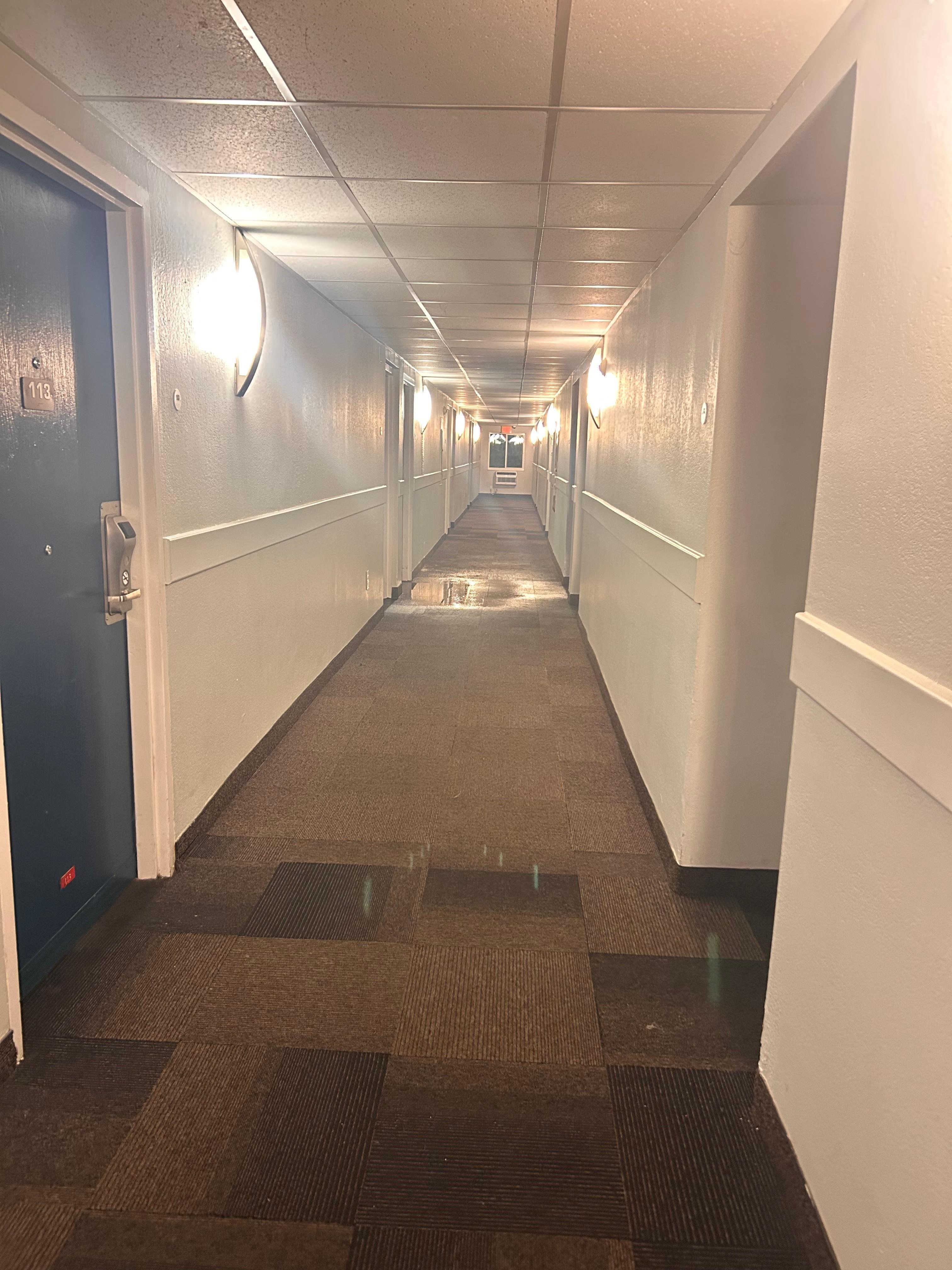 Water flood in the hallway