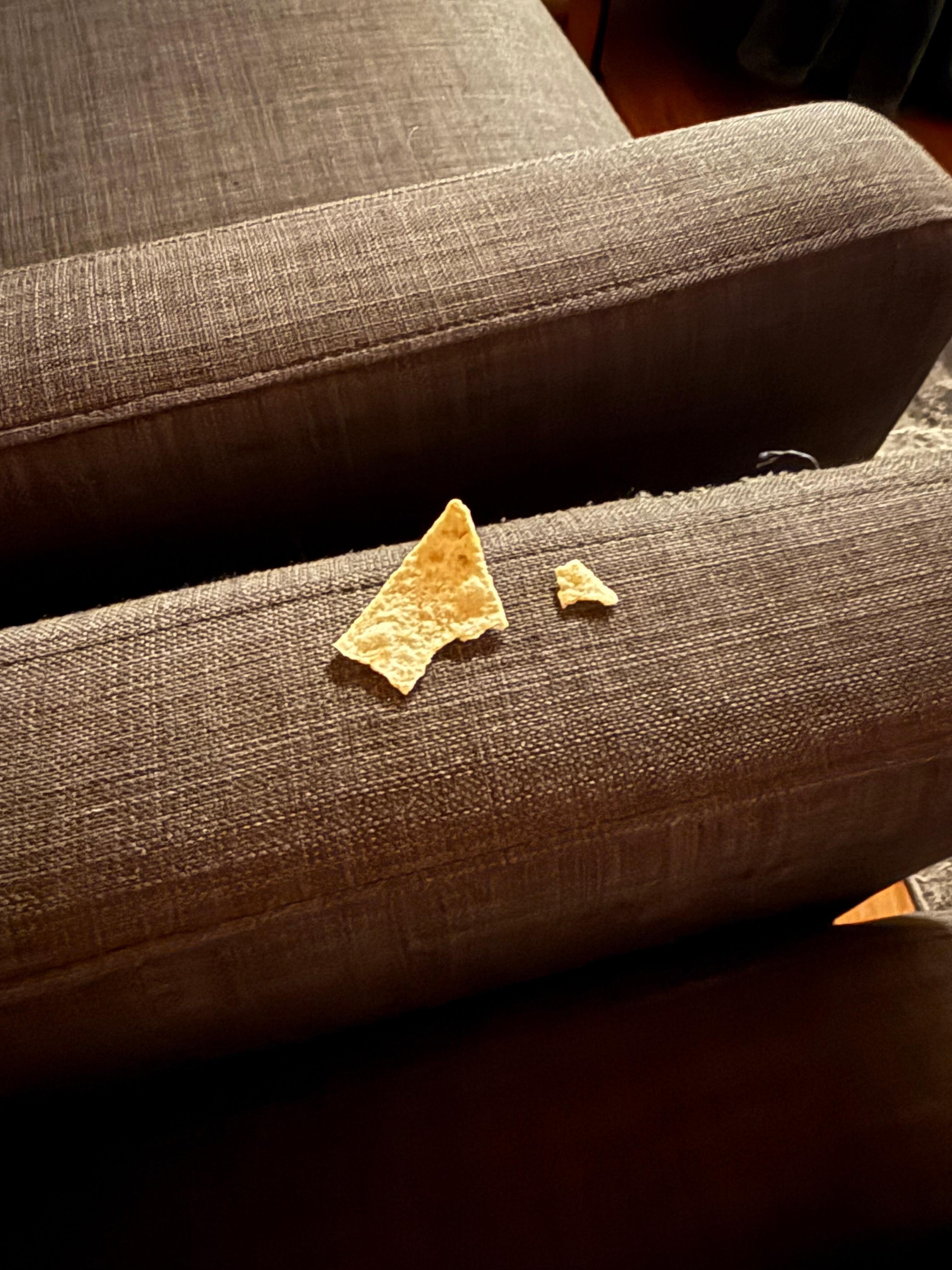 Chips found in the chair