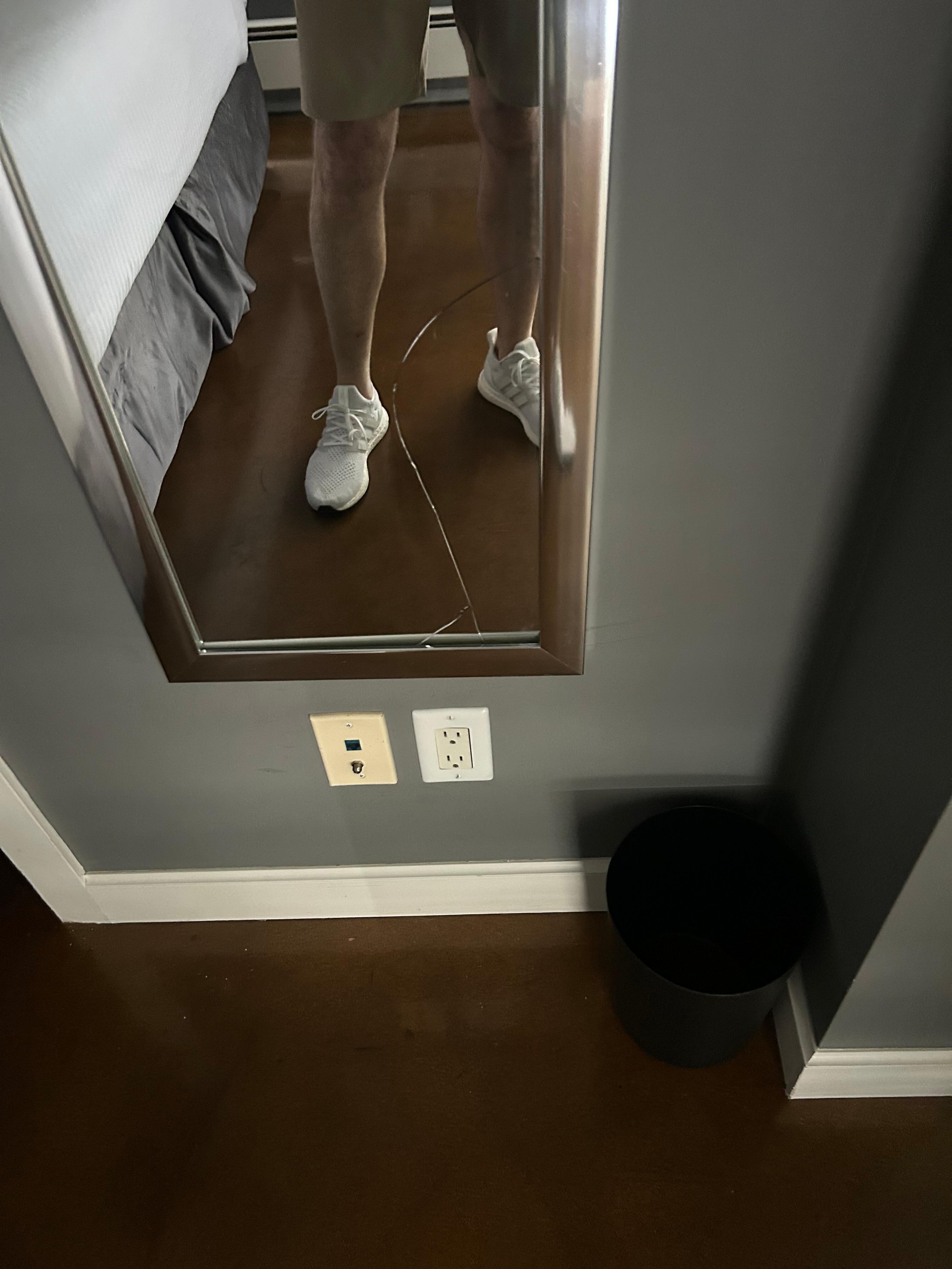 Bedroom mirror broken 