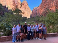 a great tour guide Hannah took us to the Zion Nat'l Park