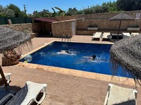 At the pool.