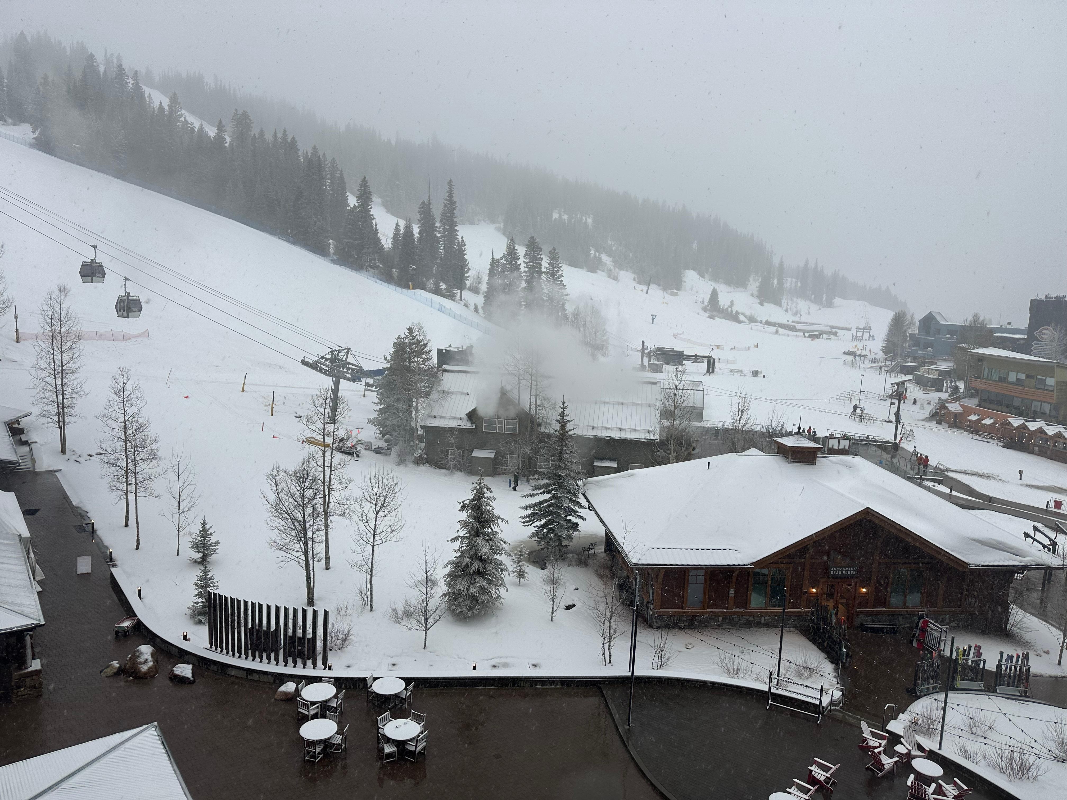 View from the living room after overnight snow. 