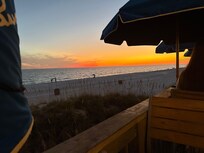Beach sunset at hotel