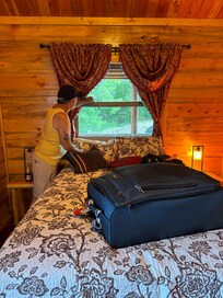 This was the master bedroom. And the bunkbeds, or across from that bed. And there’s a door to the backyard in that room.