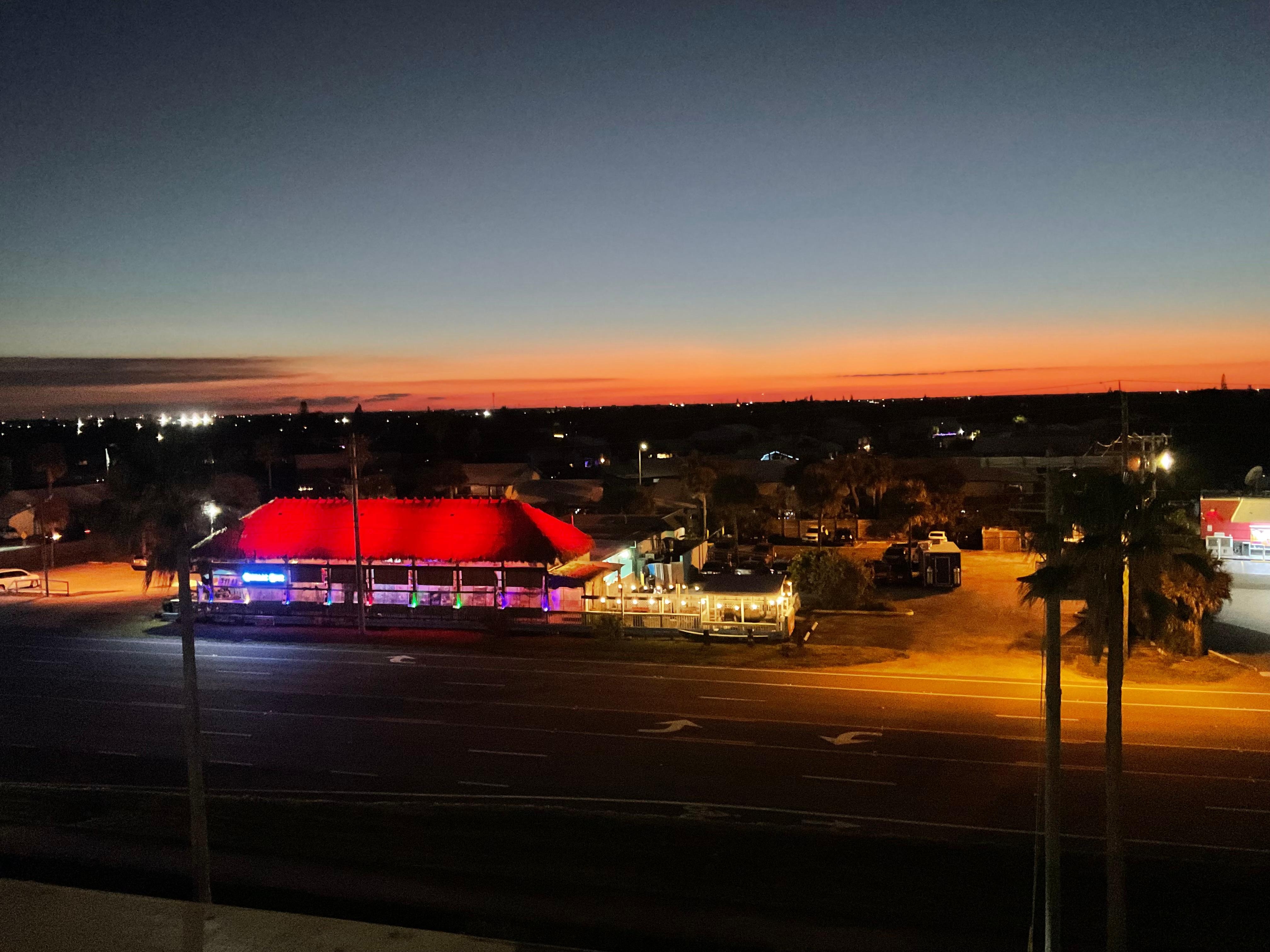Sunset from the front door 