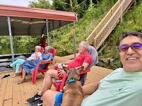 Relaxing on the dock