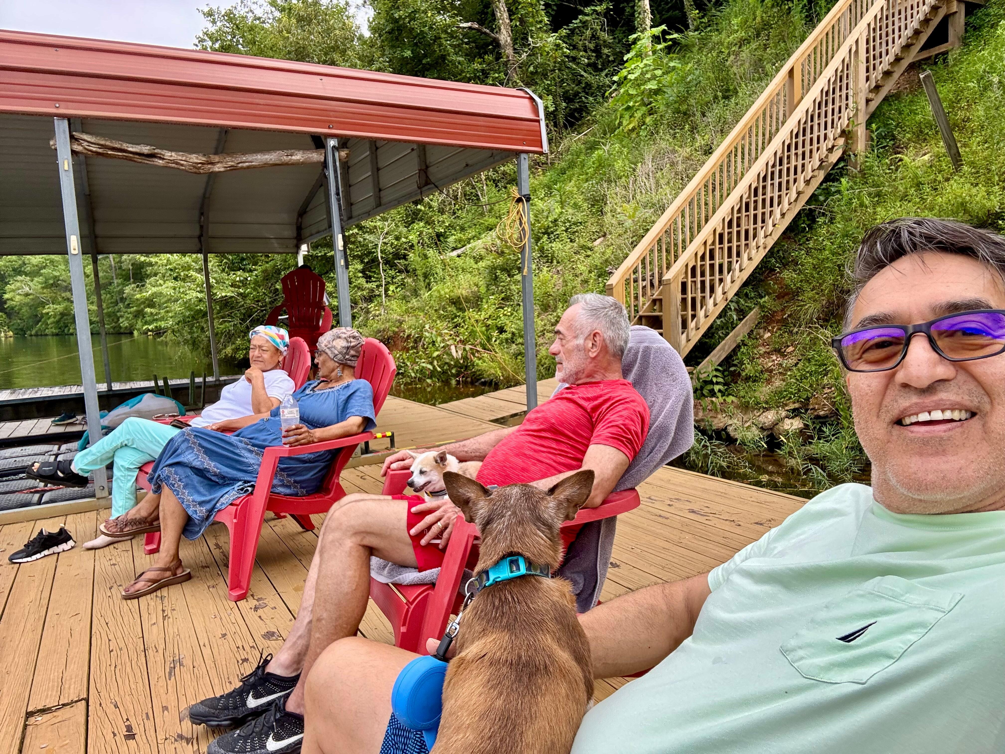 Relaxing on the dock