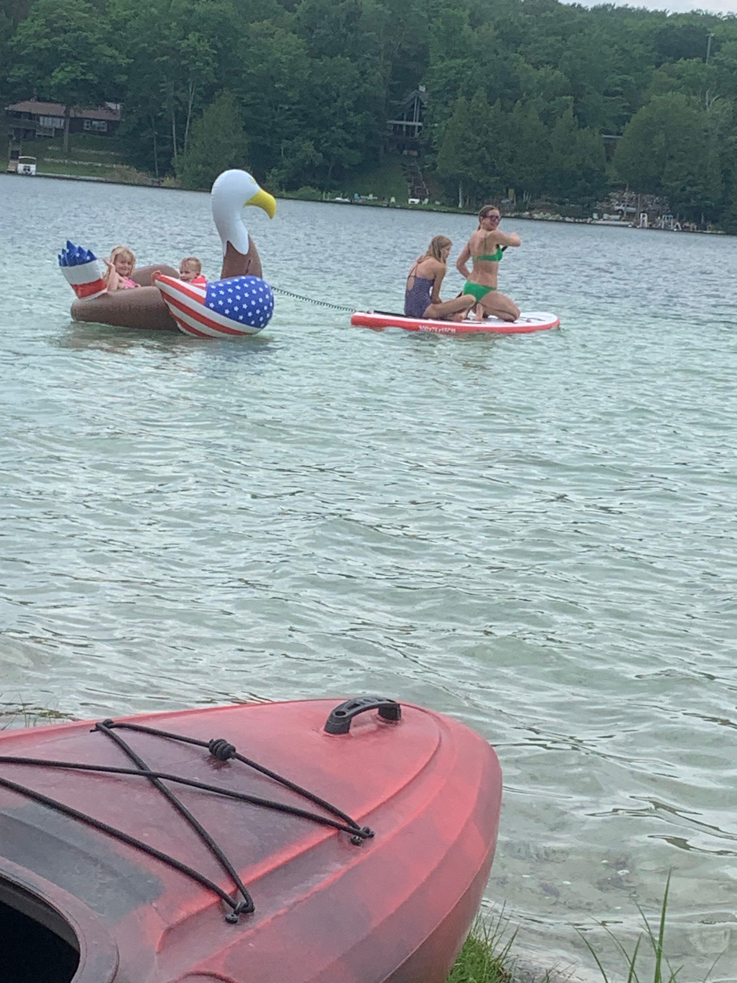 We enjoyed having the paddle board available 