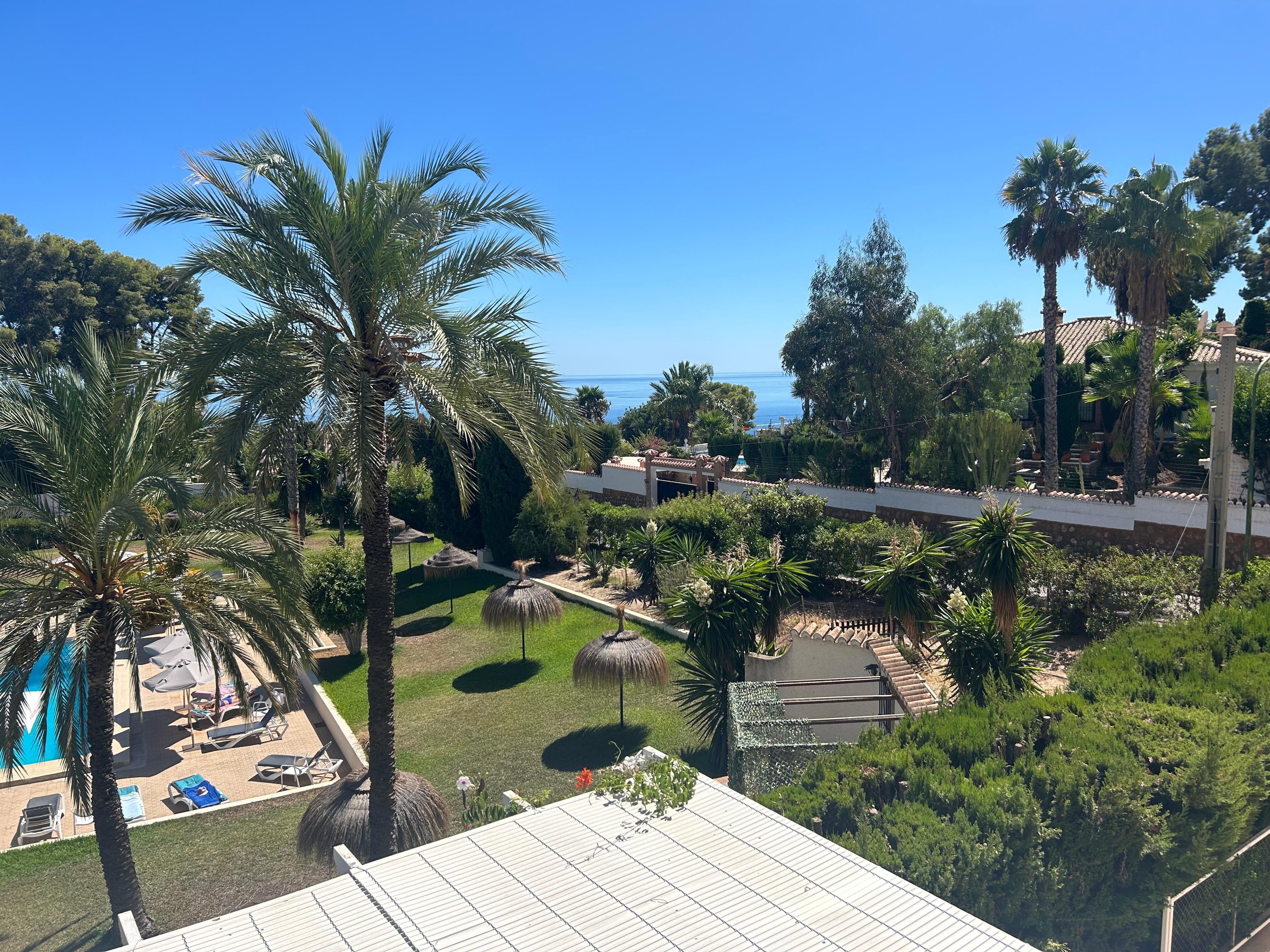 The pool/gardens from the apartment