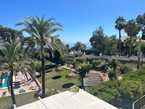 The pool/gardens from the apartment