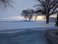 Winter Sunrise Hot Tub!