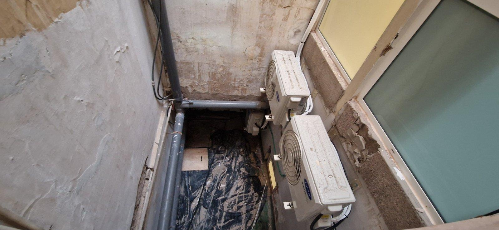 view to so called backyard - down