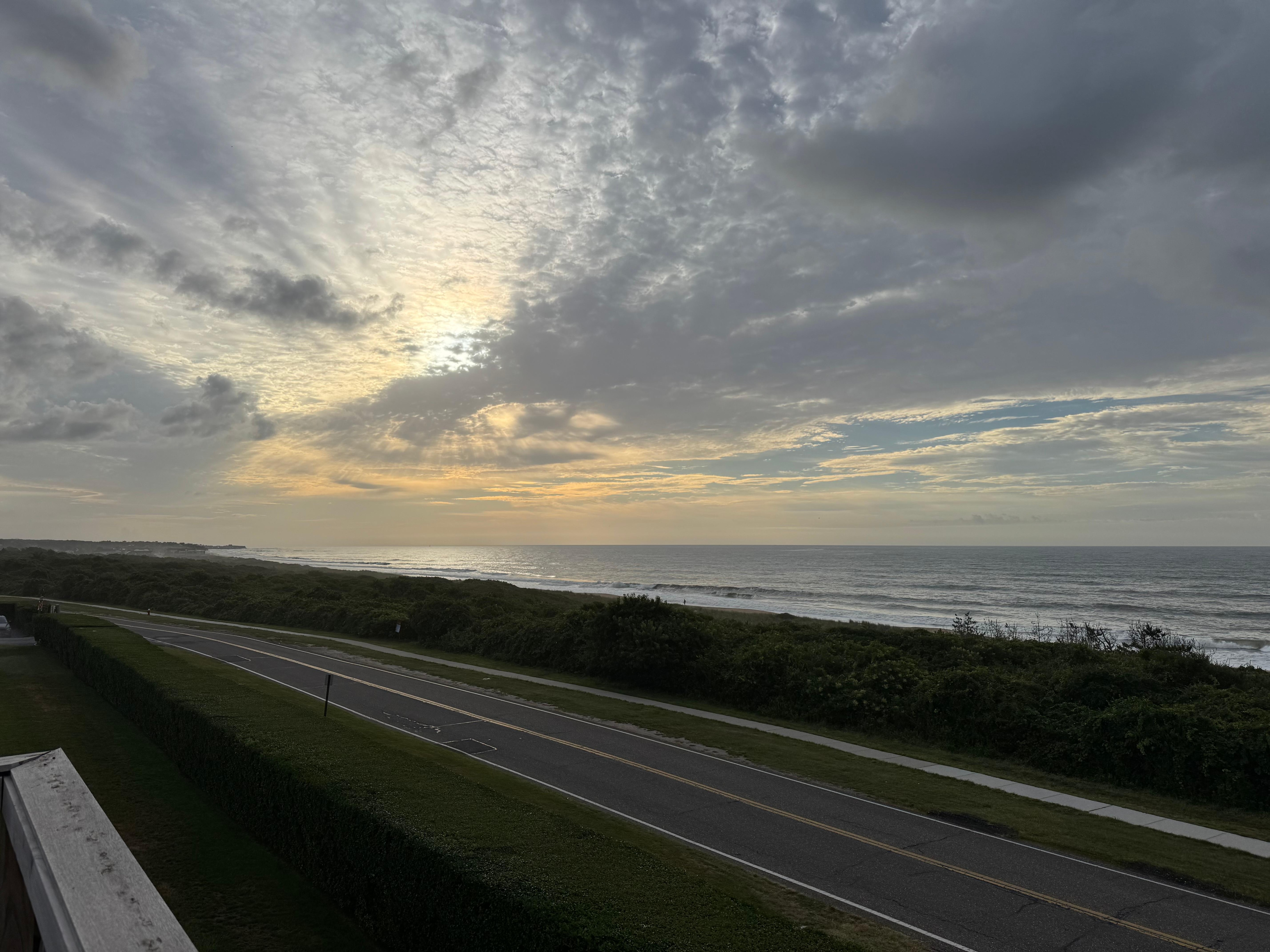 Morning sunrise from the patio end of August.