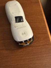 Remote has tape and is broken.