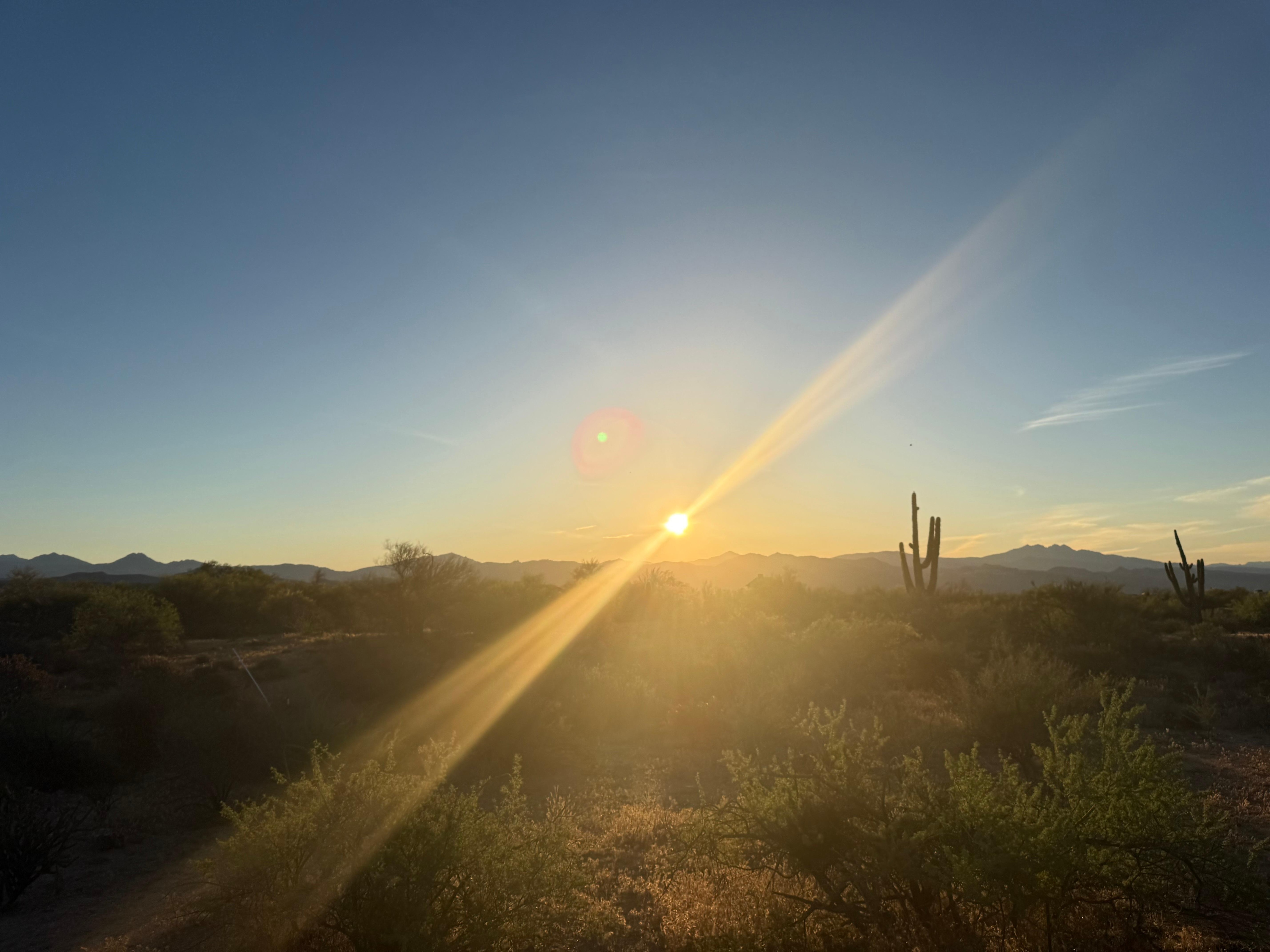 Our last day’s sunrise from the deck