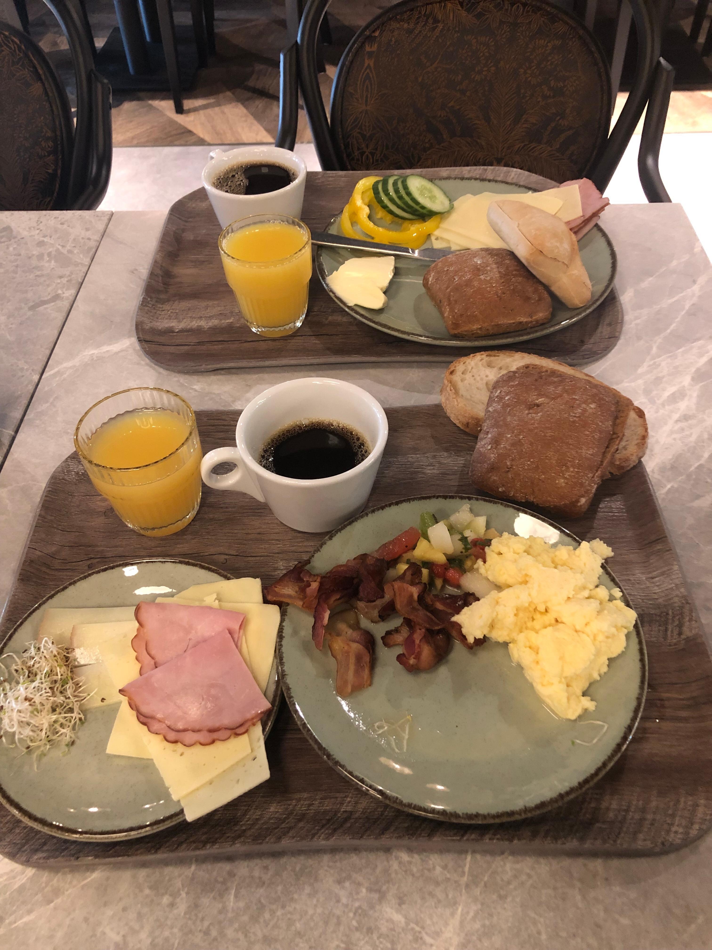 Saknade inget på frukosten
