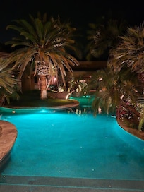 The Pool view at night