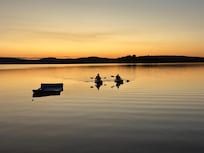 A beautiful and peaceful sunset kayak