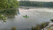 Evening on the water with the kayaks