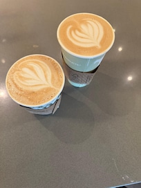 Lattes from the gift shop