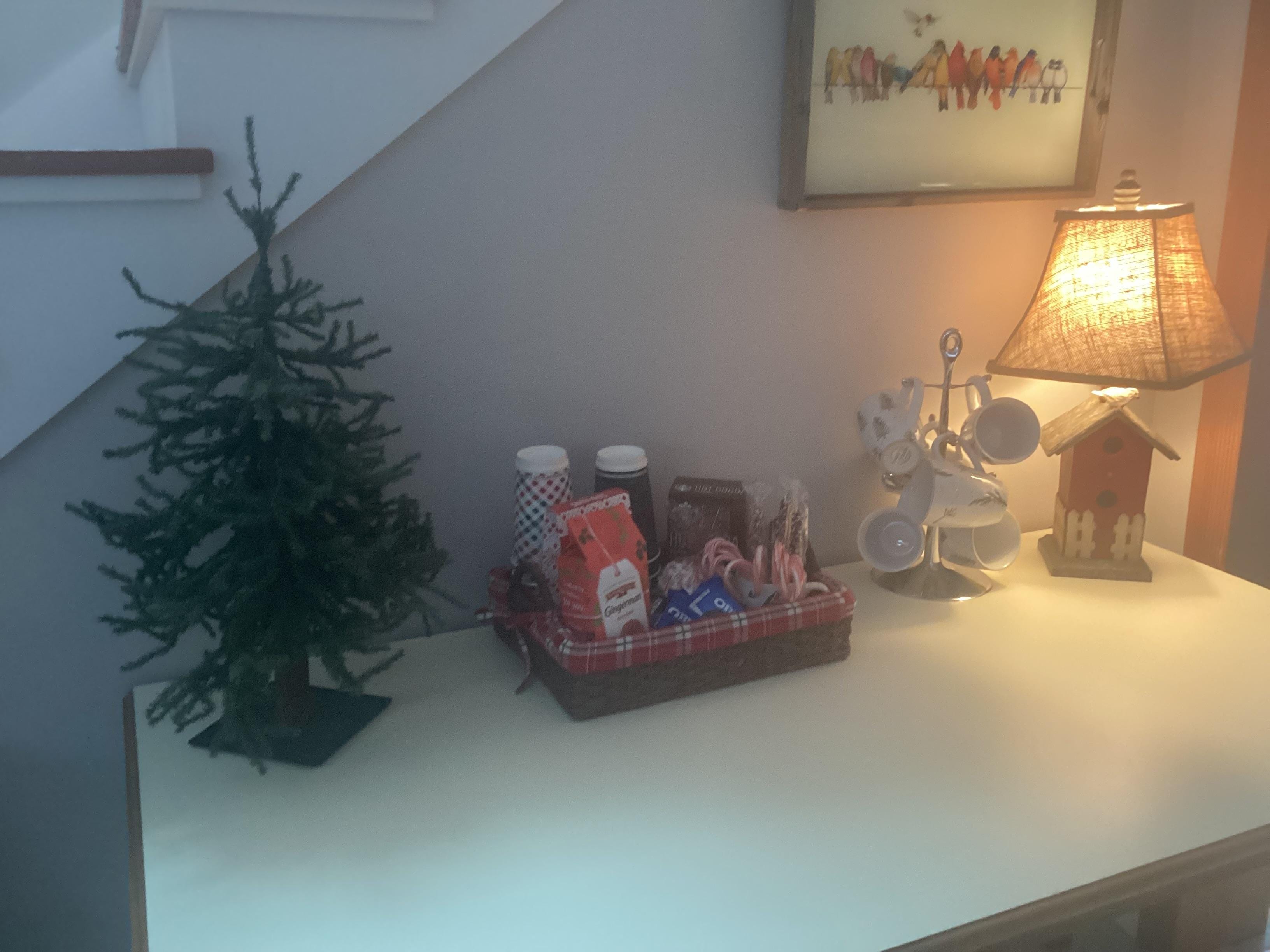 our welcome hot chocolate station. Perfect for the winter