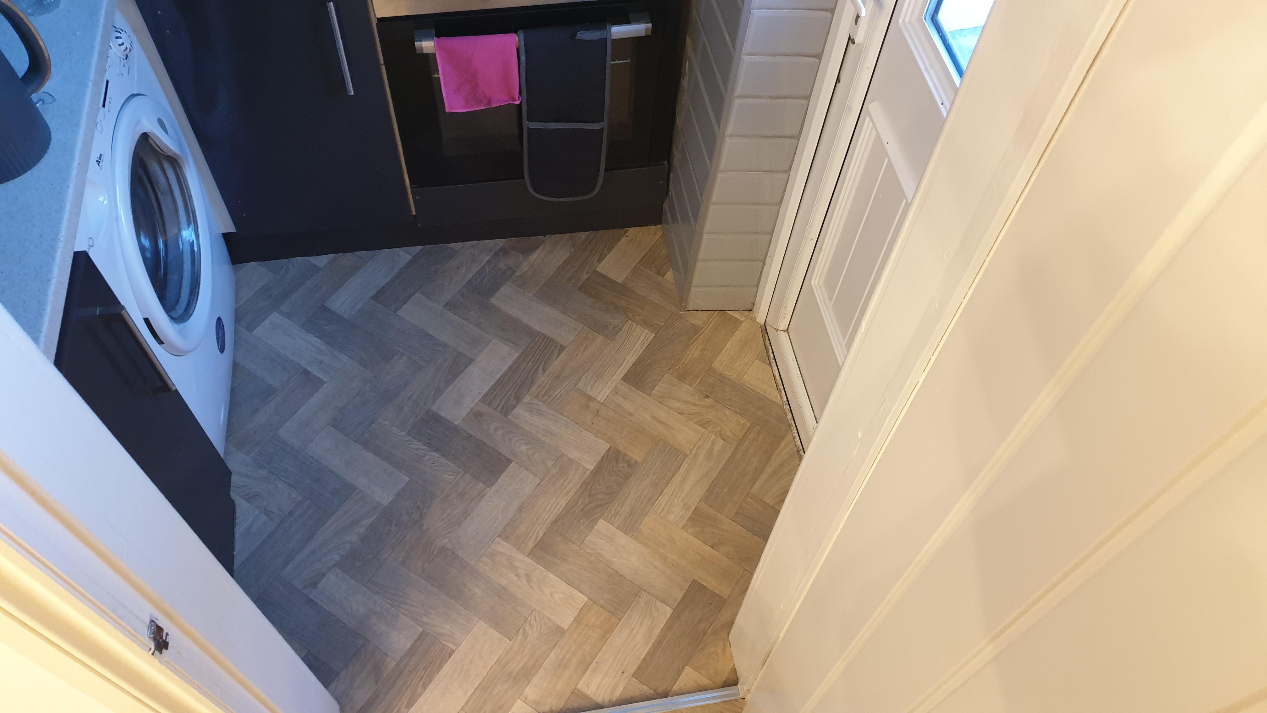 Very Small kitchen kept hitting our head on cupboards