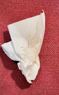 Wiped off the bedside table top