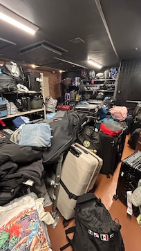 They put everyone oversized luggage in an u secured room.