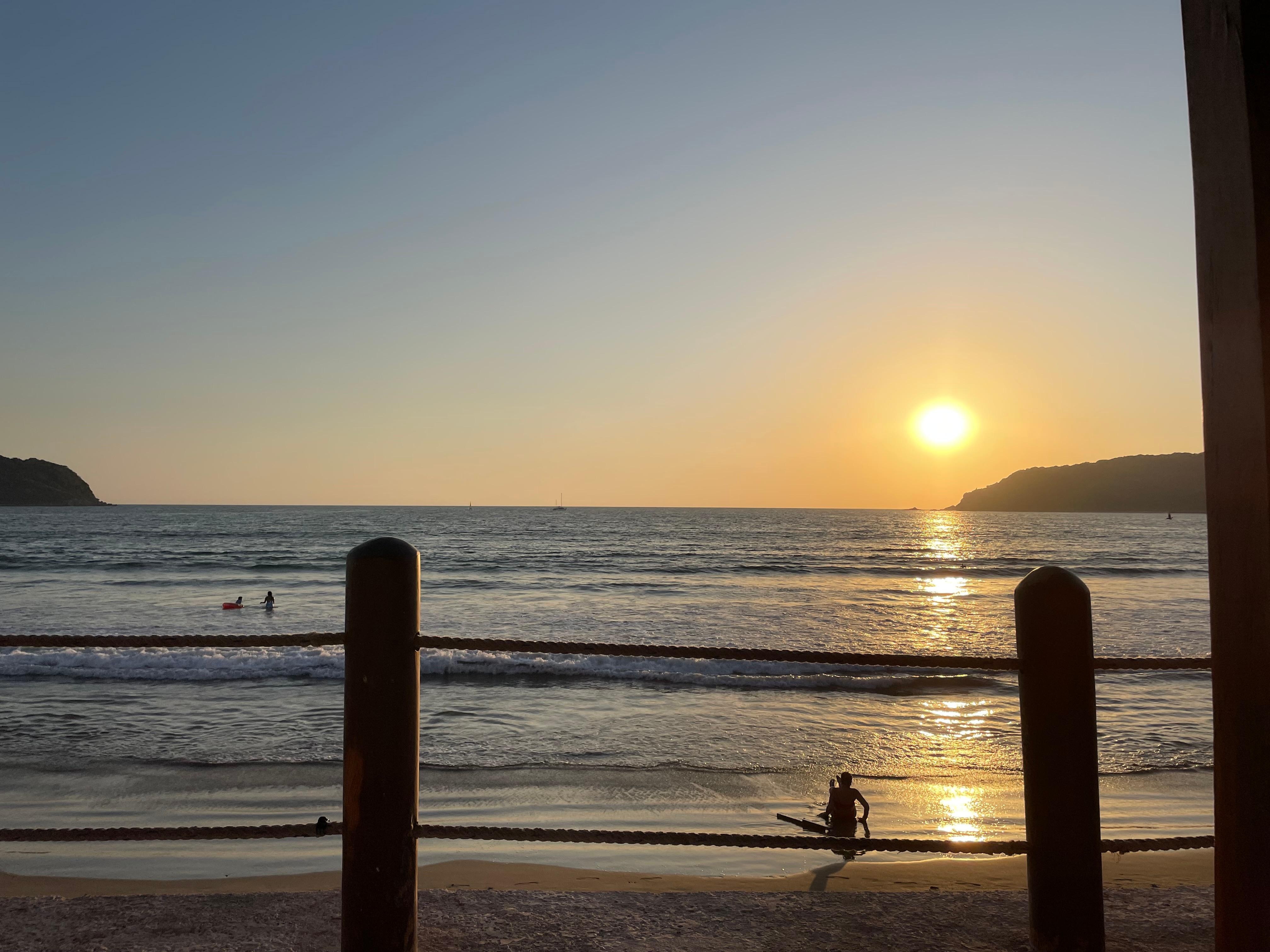 Sunset from the pool