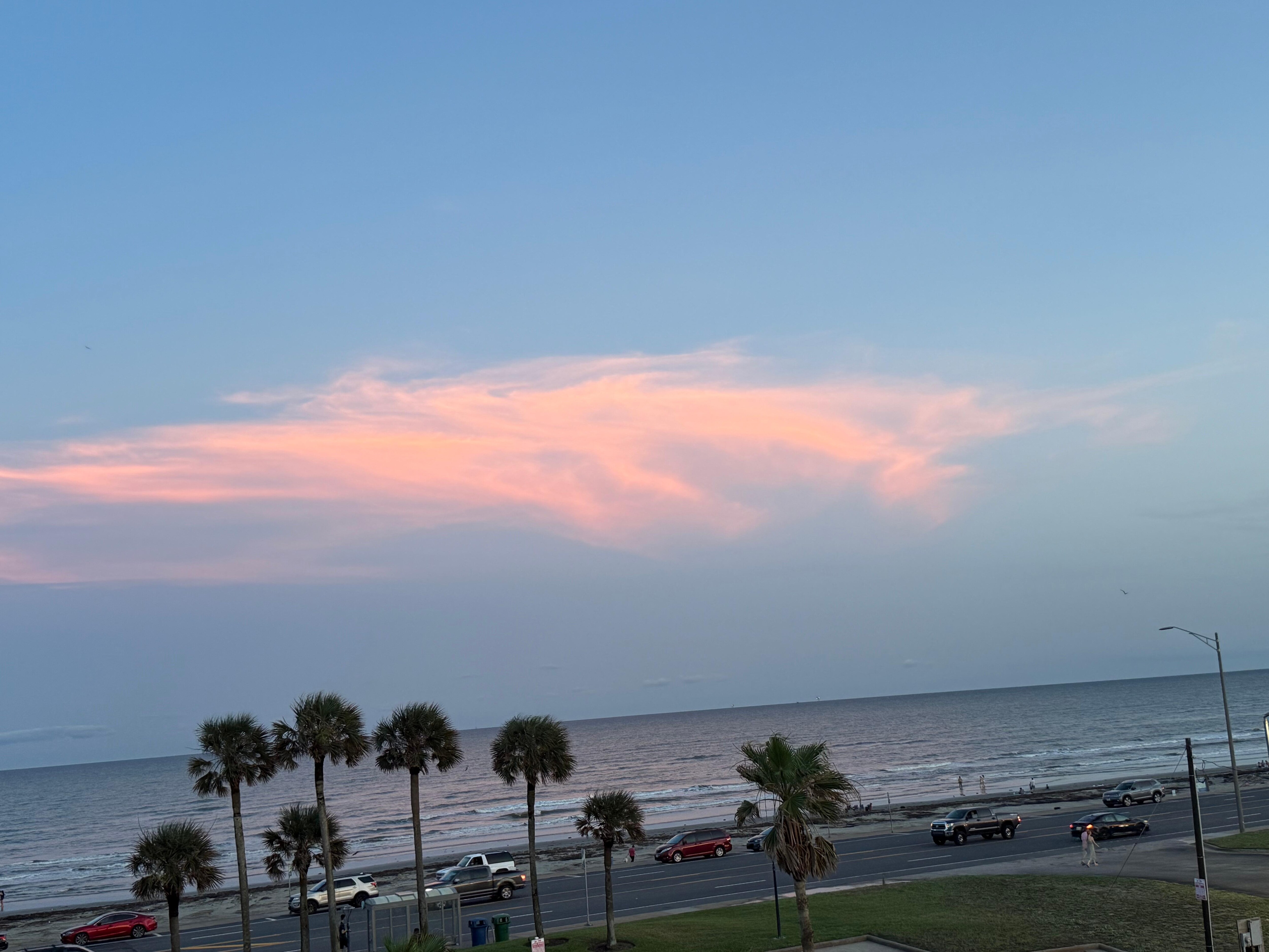 Patio picture of the Seawall and beach! 