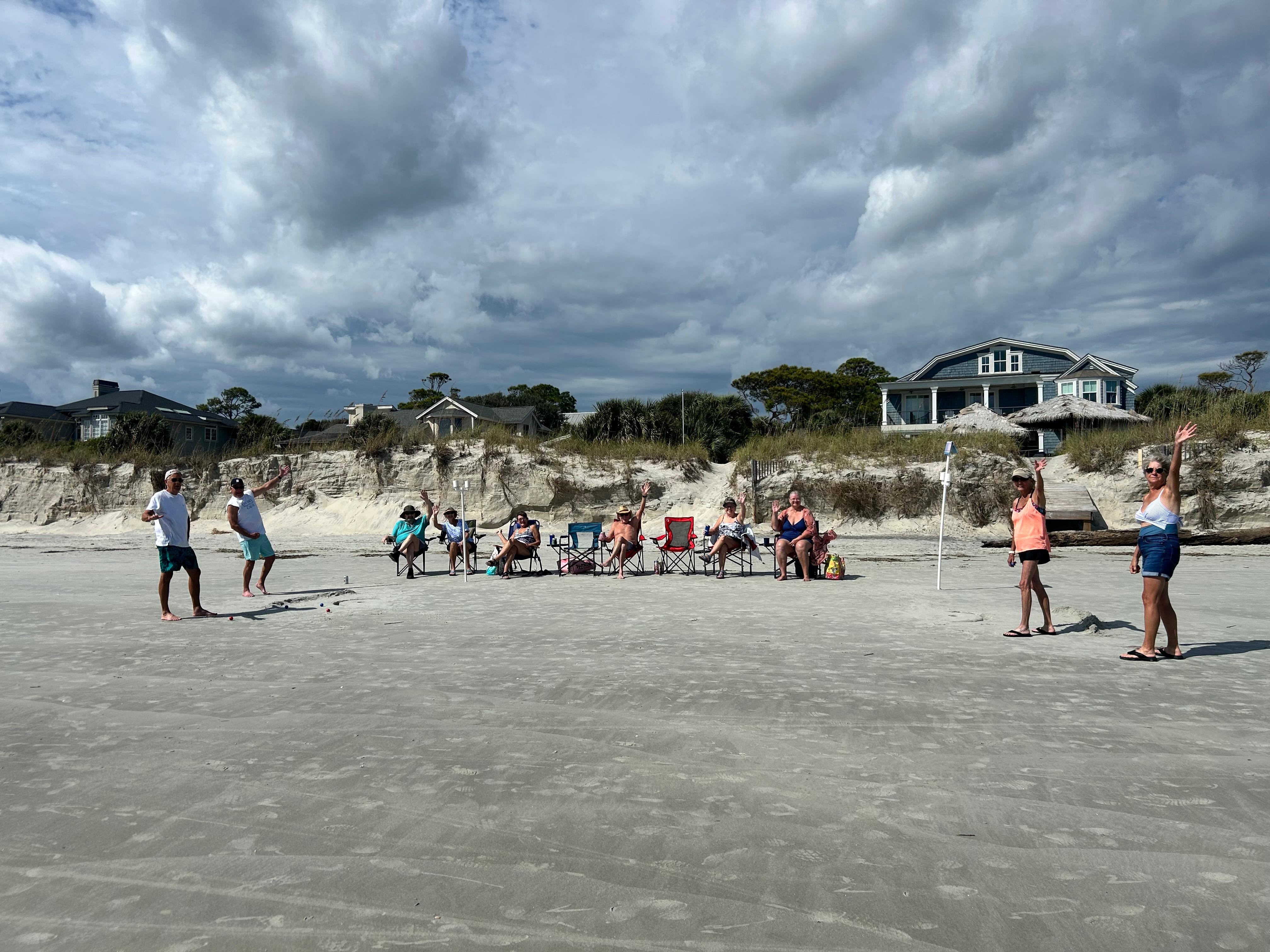 Fun at the beach right in front of the house.