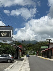 View of Arenal volcano right outside the front door