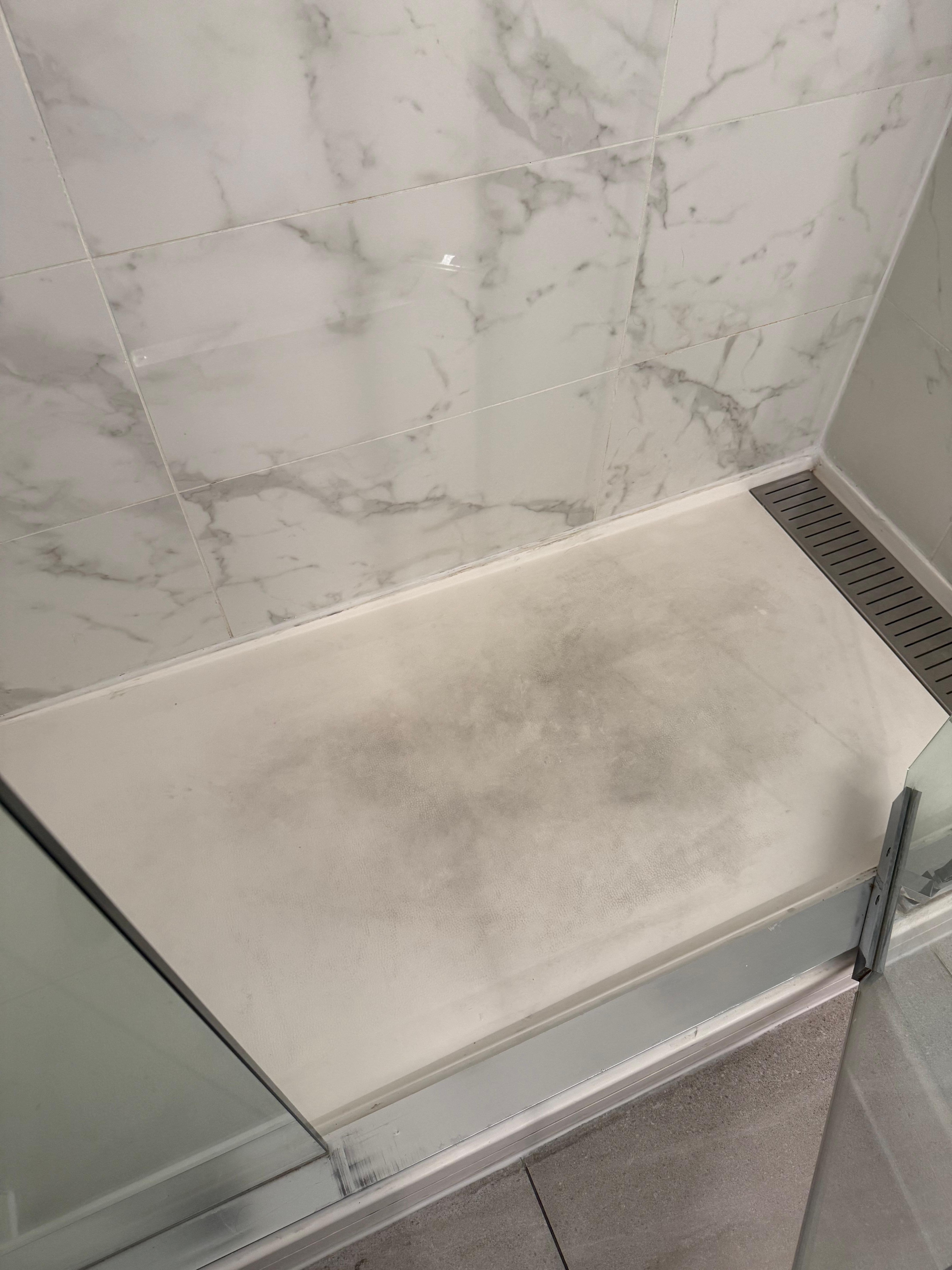 Shower floor was so dirty. 