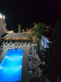 The pool at night
