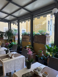 Patio for relaxing and breakfast