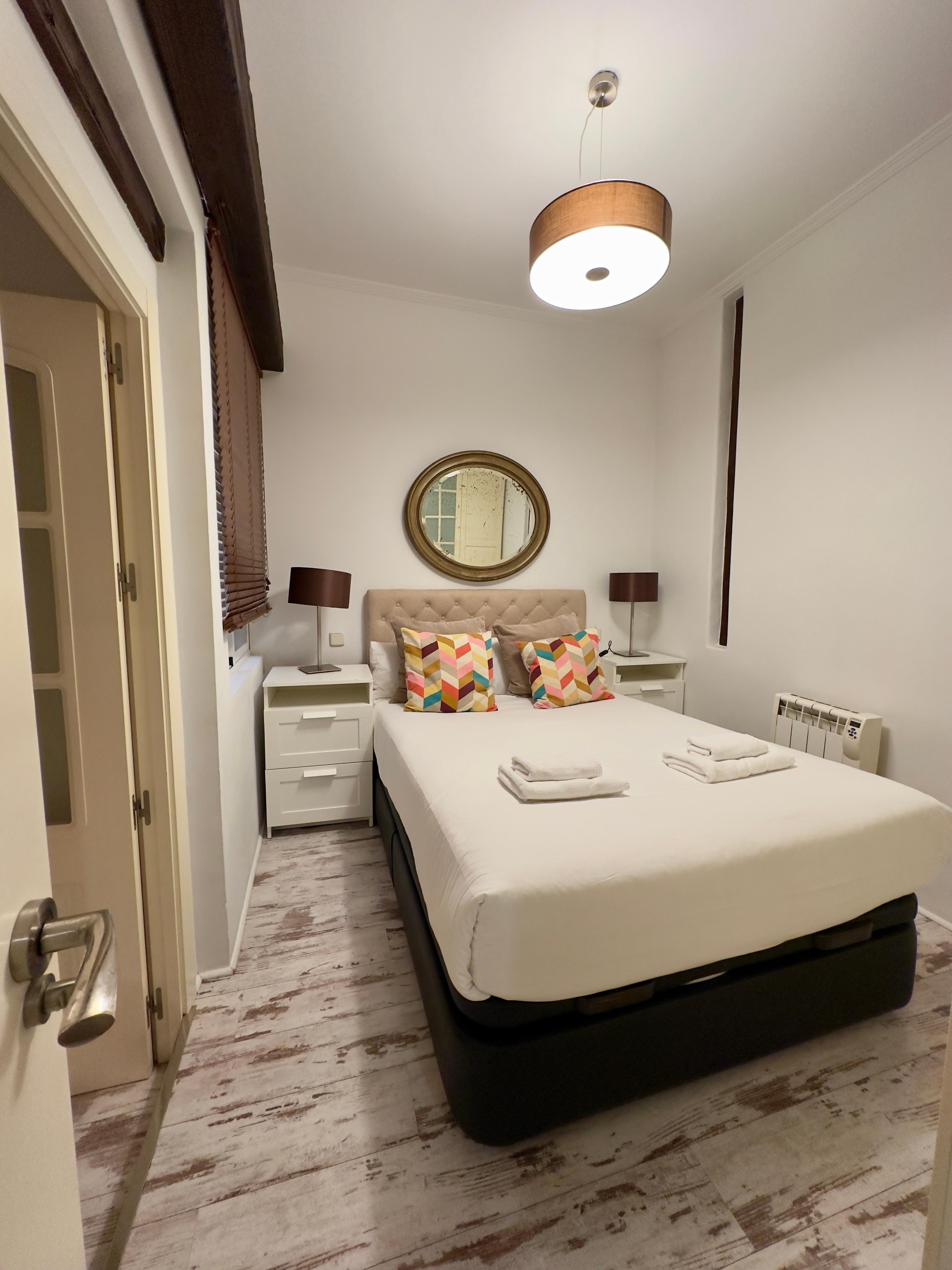 Comfortable bed and large closet