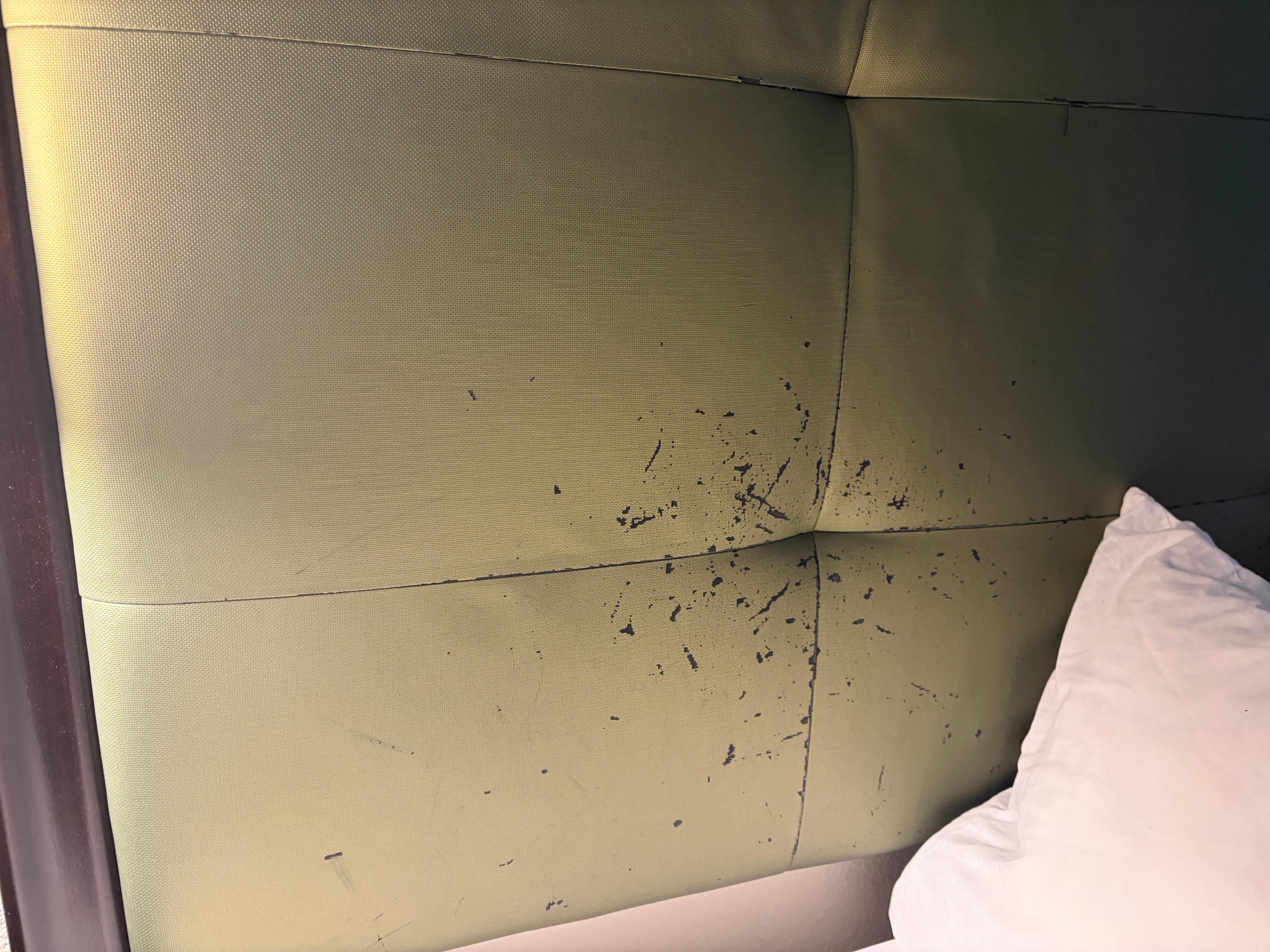 Old / dated headboard for bed. 