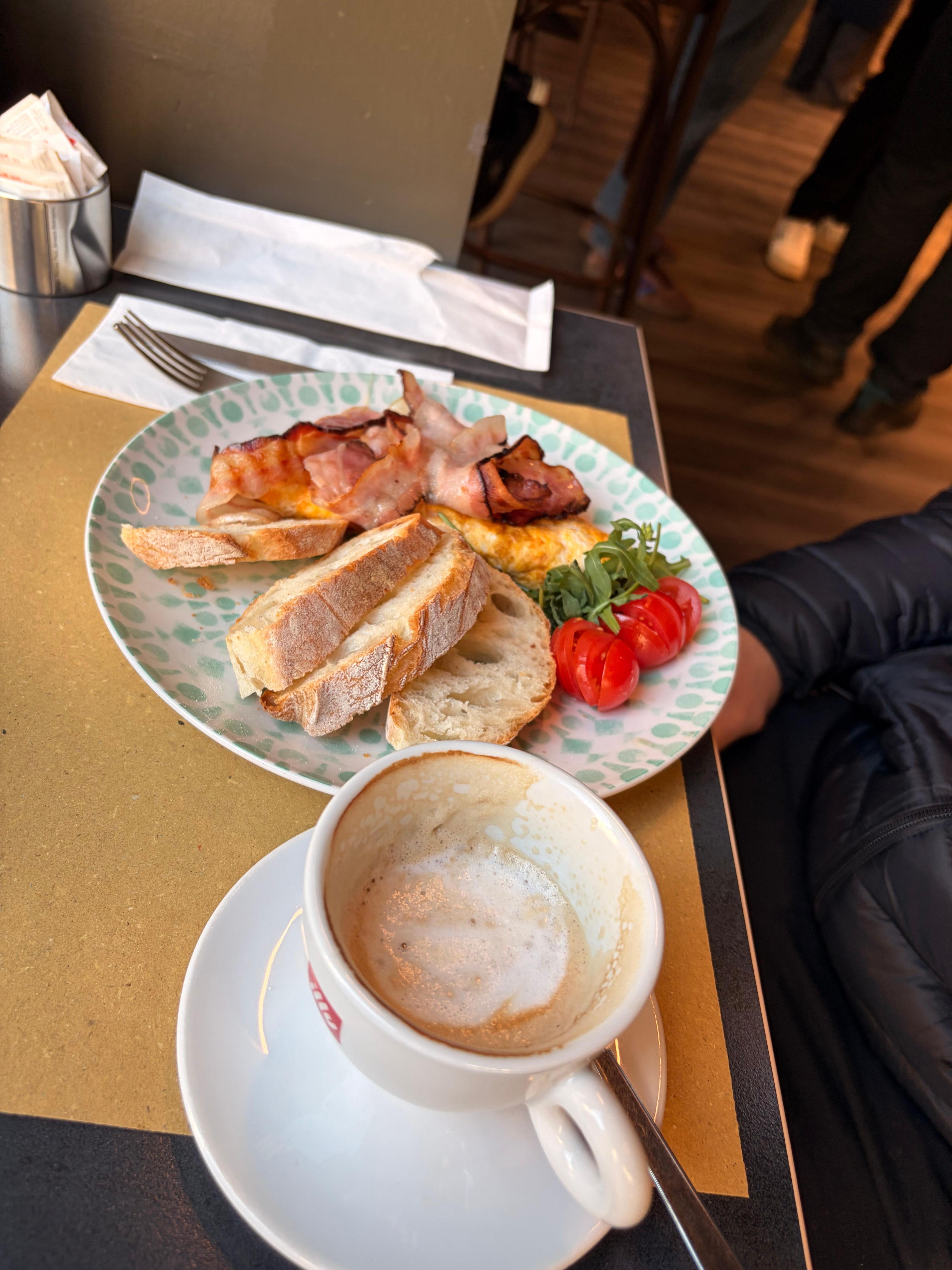 Breakfast from cafe near by