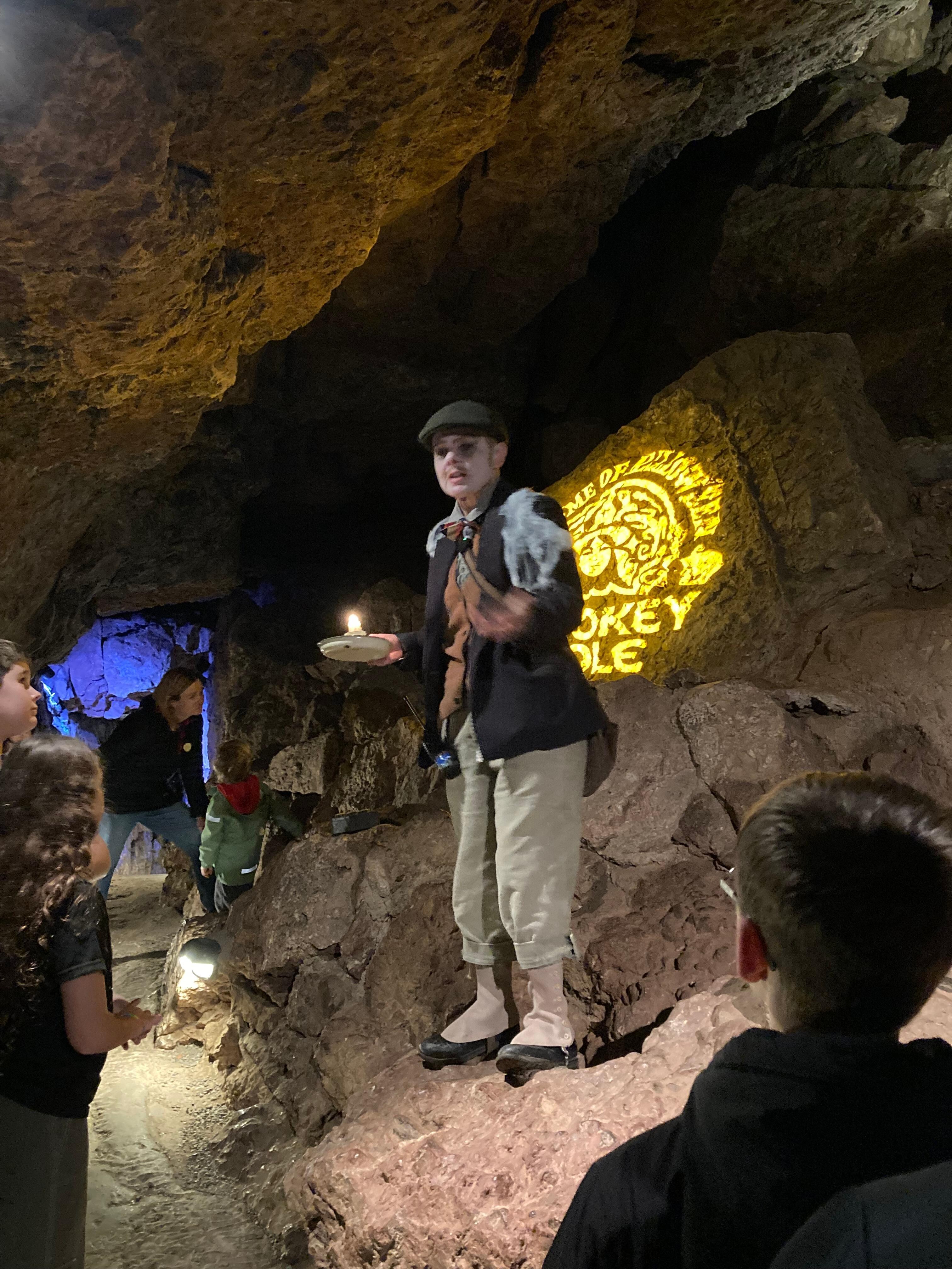 Pop was an amazing guide in the Wookey Caves 