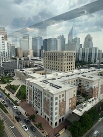 View from rooftop lounge on property