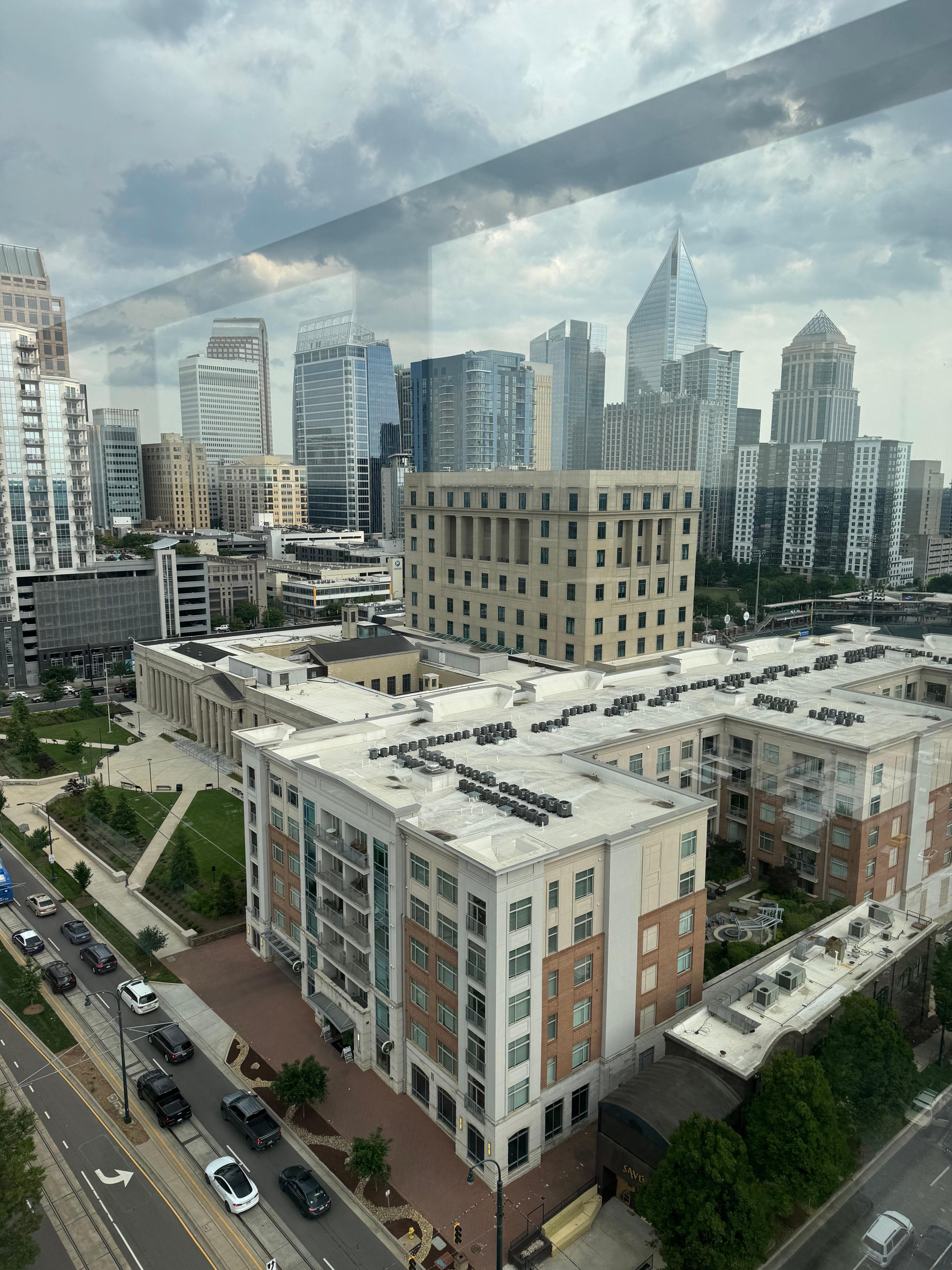 View from rooftop lounge on property 