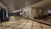 Gorgeous lobby with an impressive restaurant and a café and bar