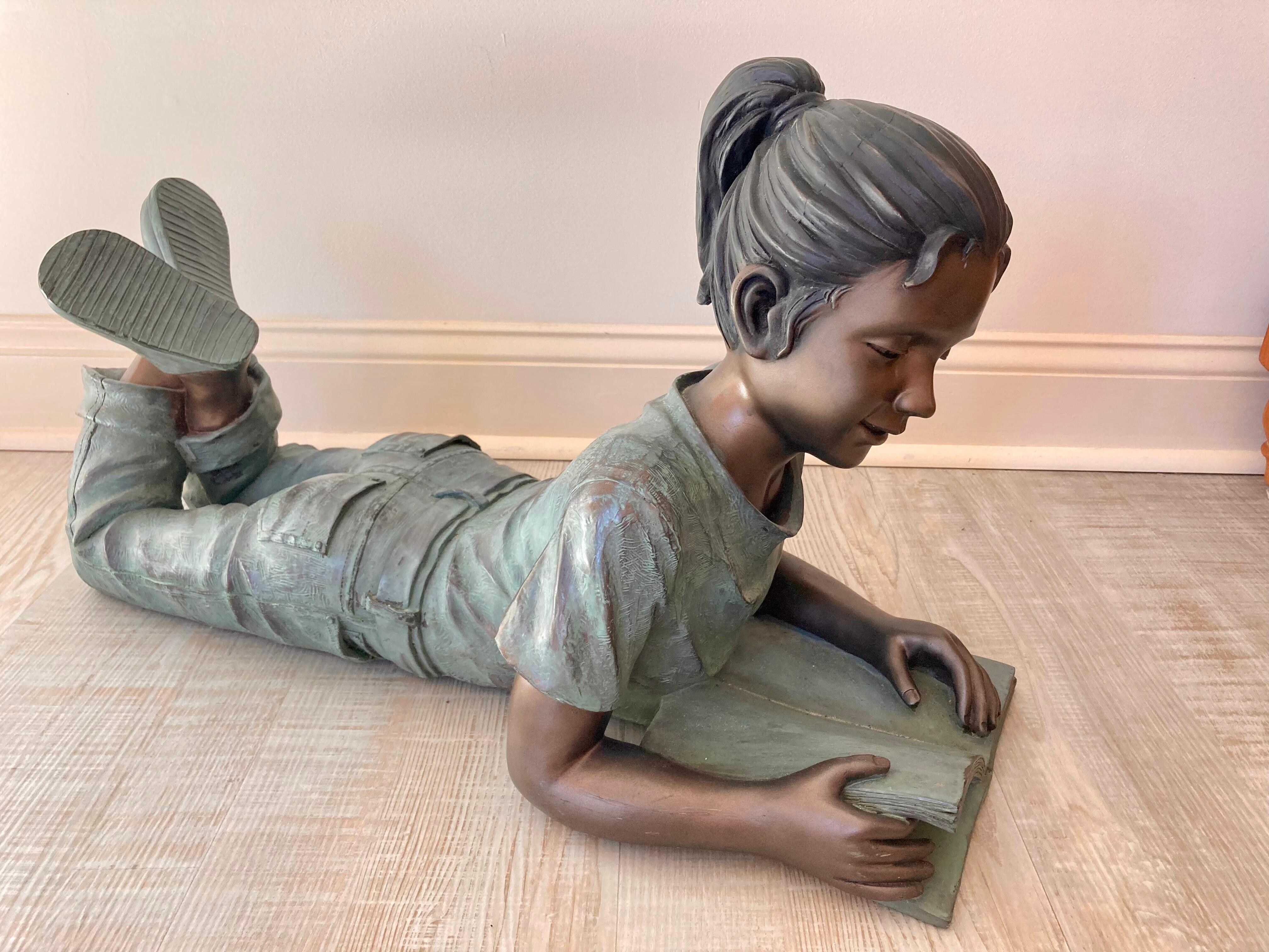 Our group loved this resin sculpture.  "Little Girl Reading" was a focal point for our group (retired teachers, grandmothers), pictures 