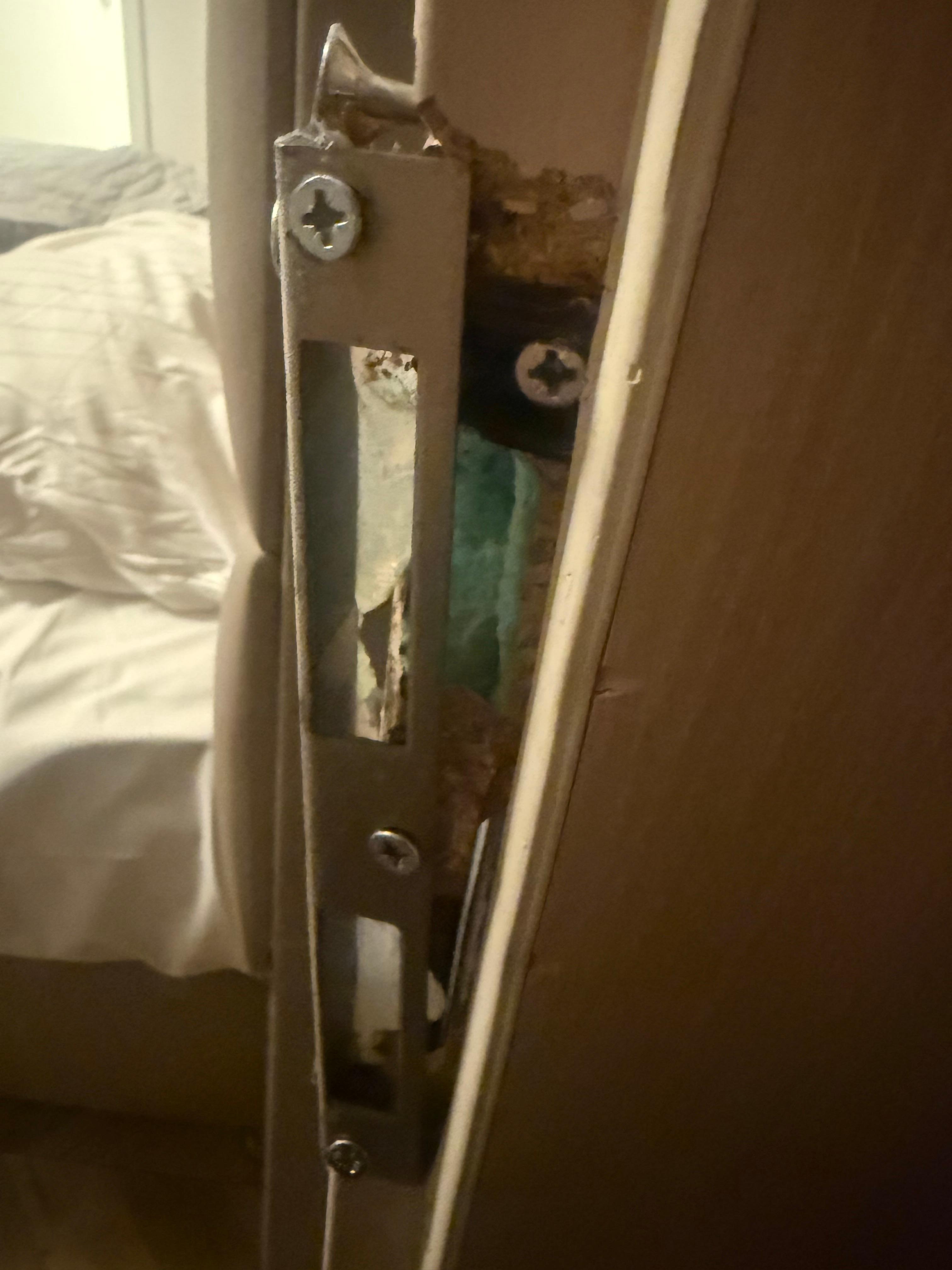 Lock to room entrance door