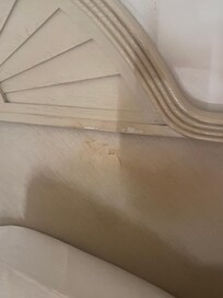 Stains on headboard