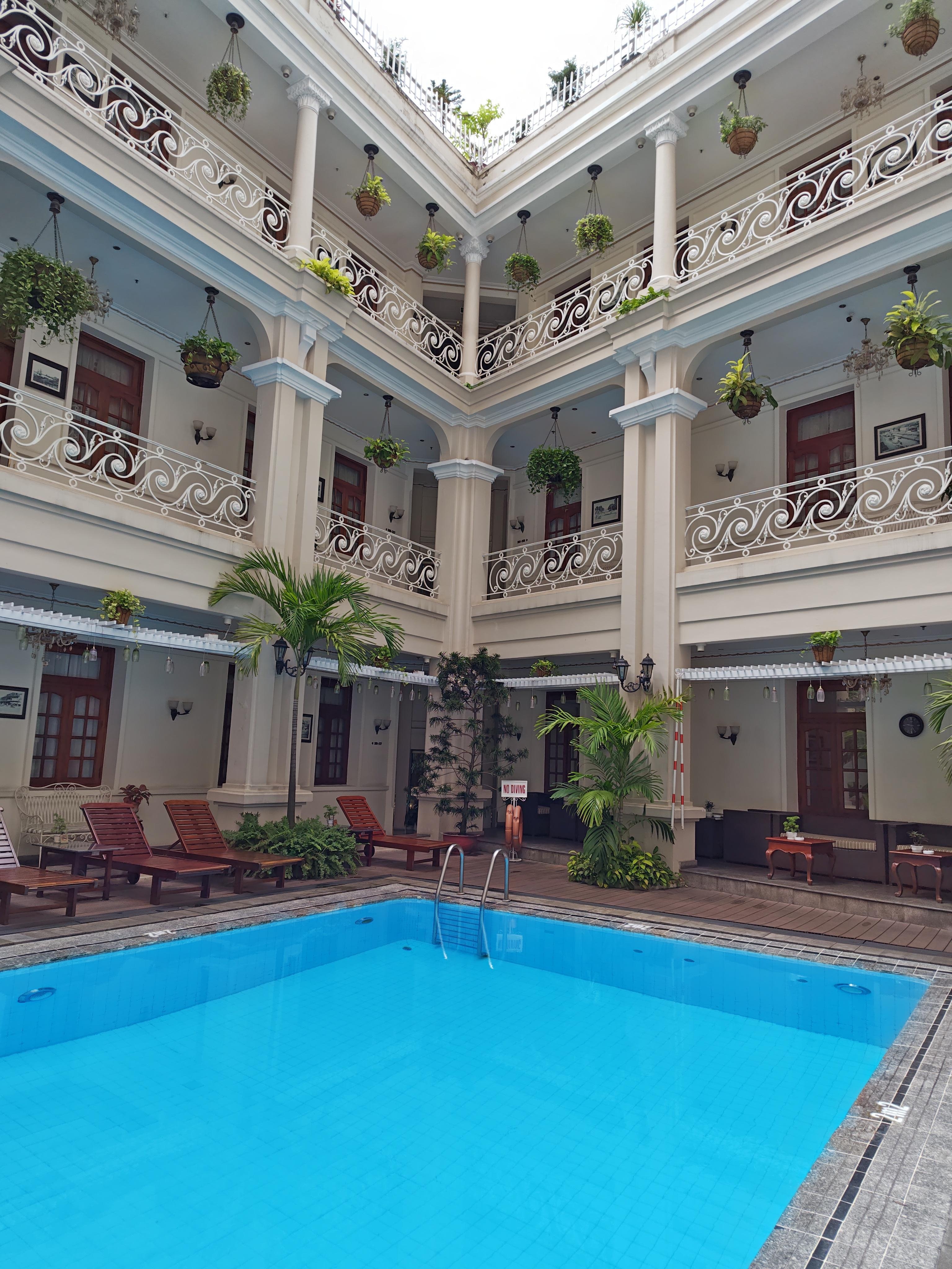 In ancient building, you'll find a pool.