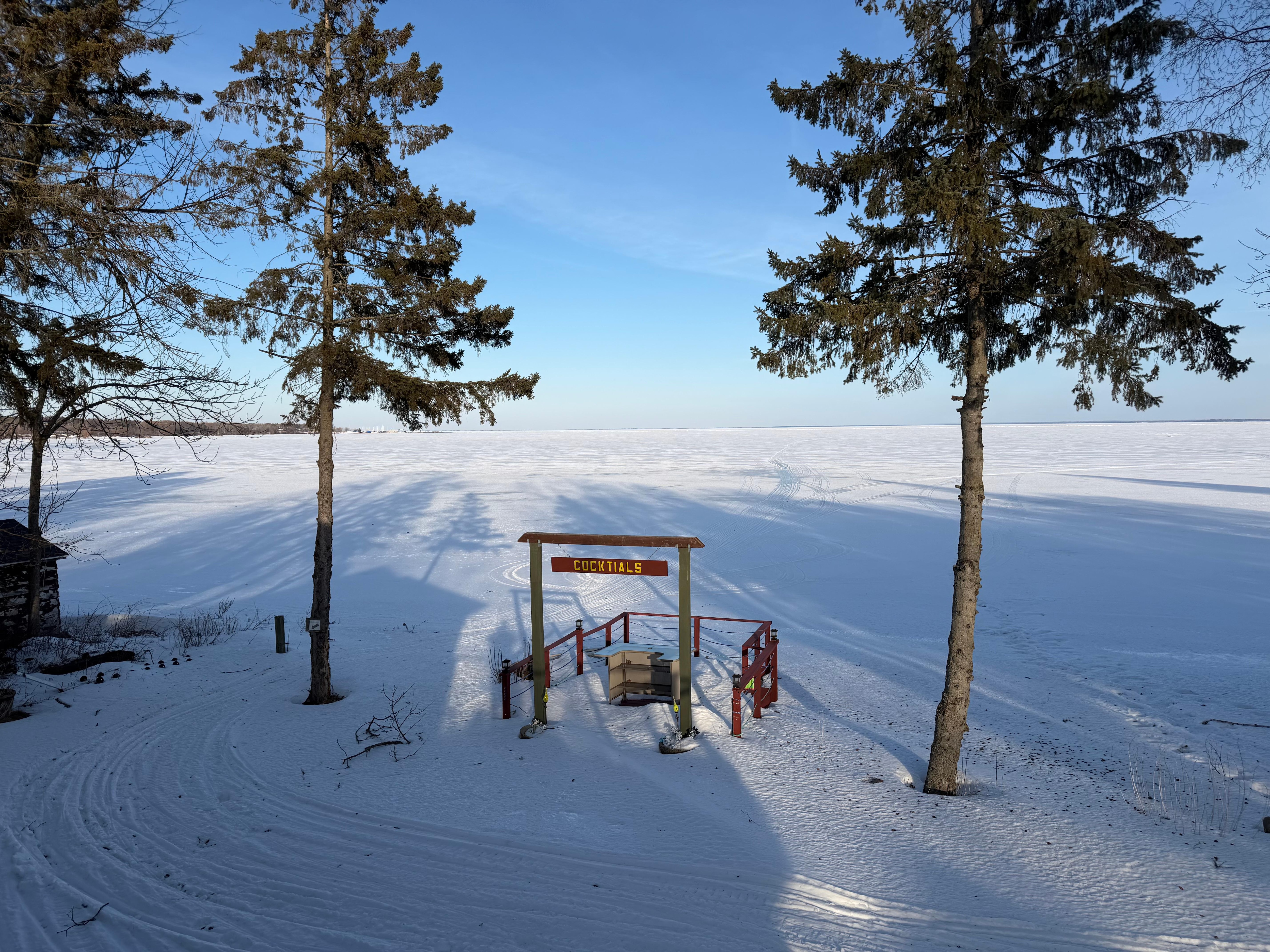 Beautiful view of the frozen bay!