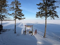 Beautiful view of the frozen bay!